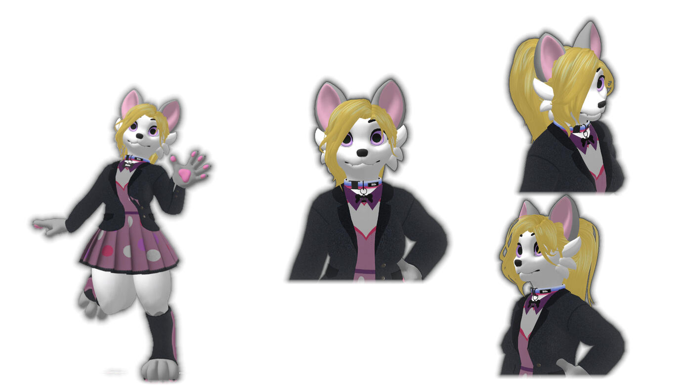 Mini Canine with custom textured formal set