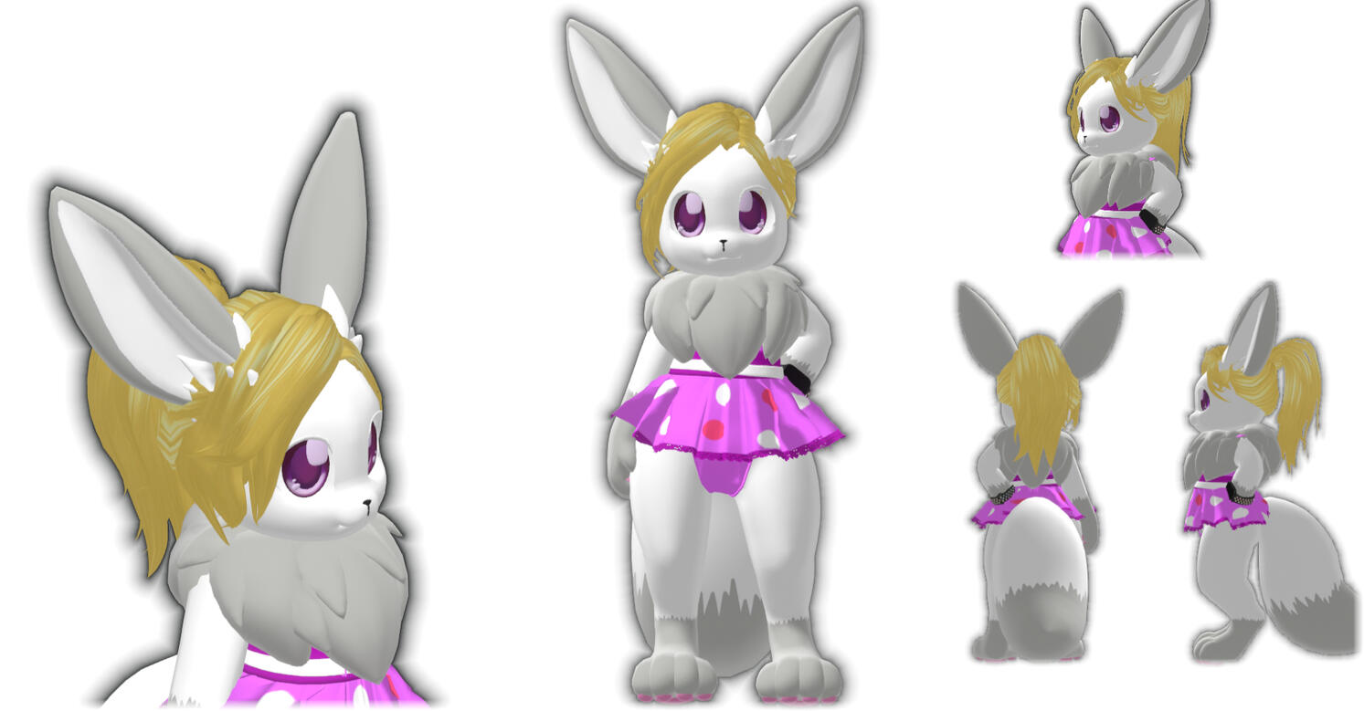 Eevee with custom fit dress and romper